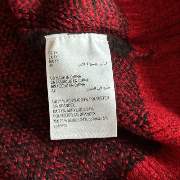 Style & Co Buffalo Plaid Button Up Sweater 1X NWT - Picture 10 of 11